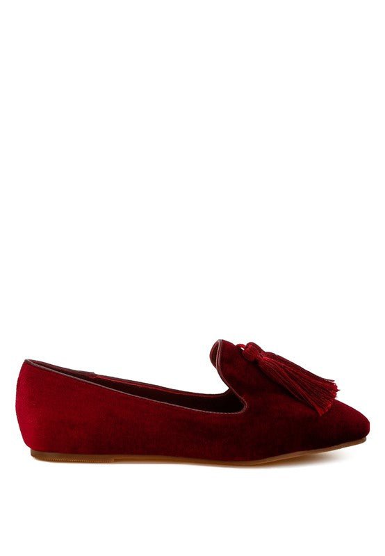 Tromso Iconic Tassel Detail Velvet Loafers - Loving It Shop