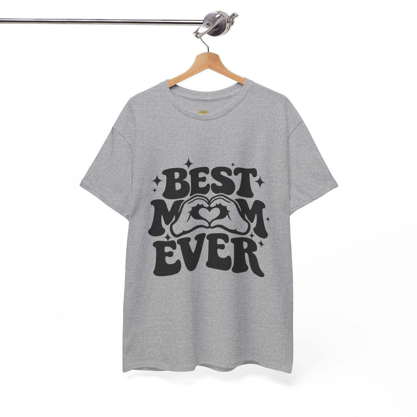 T-Shirt — "Best Mom Ever" Retro Heart Graphic | Mother’s Day Gift Tee