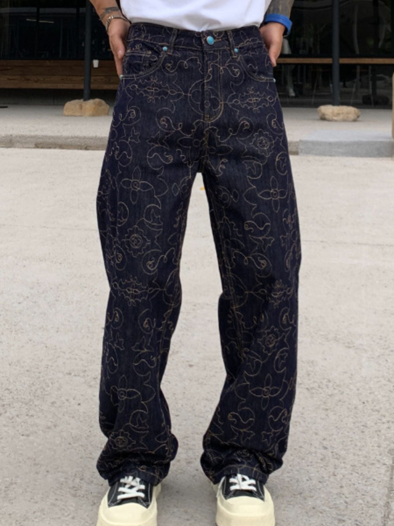 Men's Full Size Loose Fit Jeans Plus Size