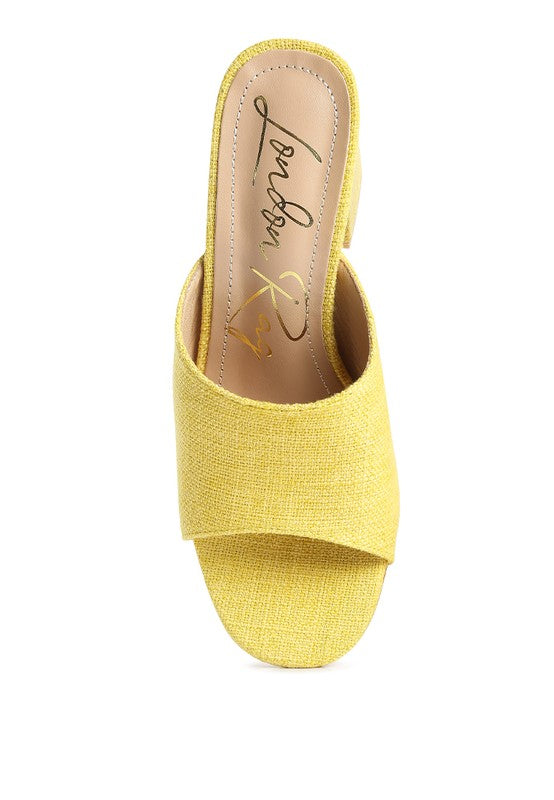 Addie Block Heel Slip On Sandals
