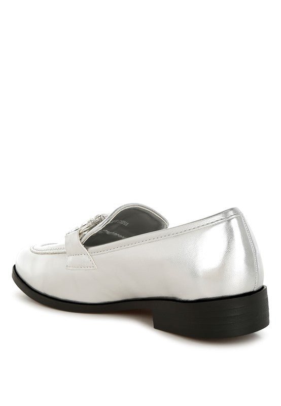 Dendron Diamante Horsebit Metallic Loafers - Loving It Shop