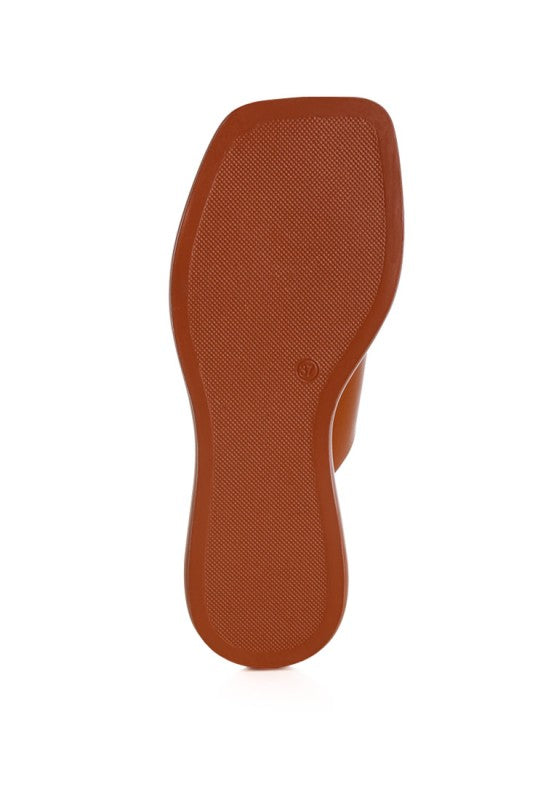 Shosa Genuine Leather Criss-Cross Flats