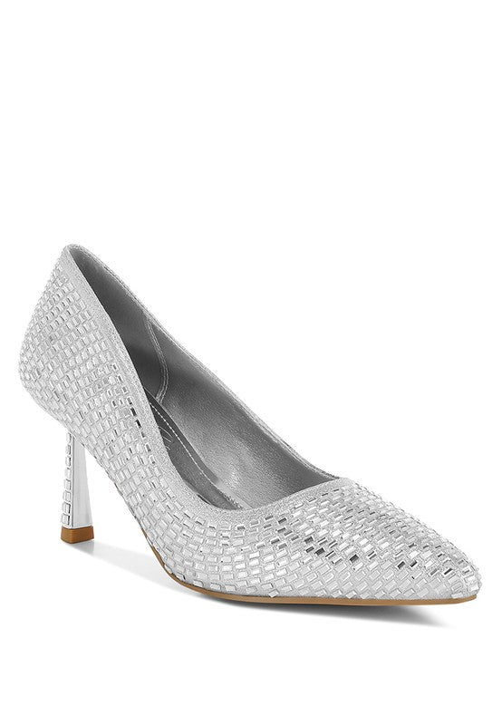 Benjamins Rhinestones Embellished Pumps - Loving It Shop