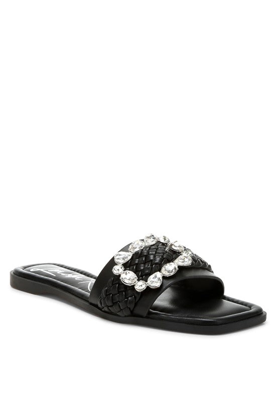 Hazbin Diamante Flat Sandals