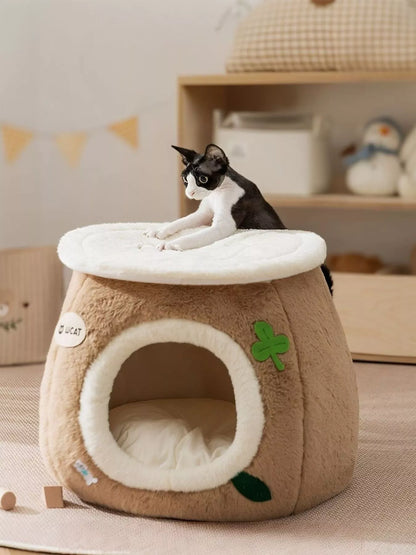 Cozy Tree Stump Pet Nest - Loving It Shop