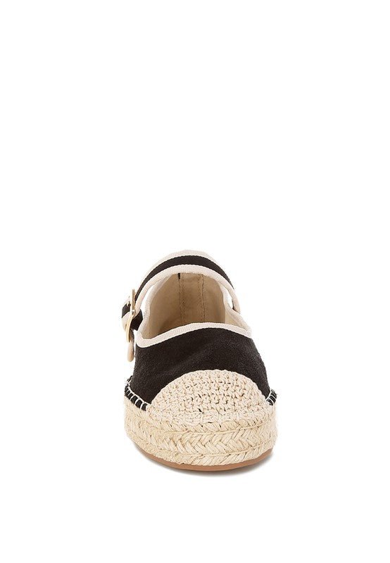 Bolean Soft Suede Leather Mary Jane Espadrilles - Loving It Shop