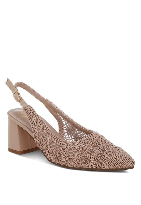 Tolina Woven Design Slingback Sandals - Loving It Shop