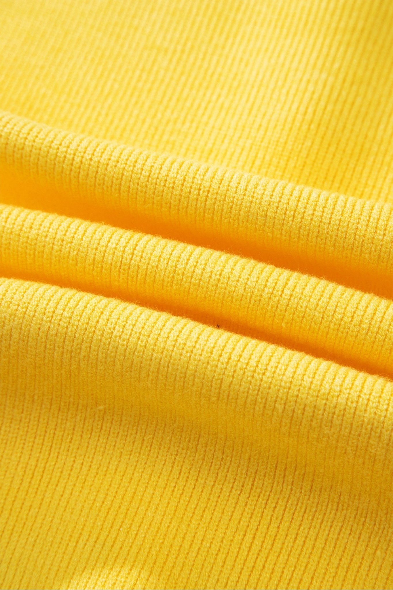 Yellow Cream Solid Color Sleeveless Knit Button Pocketed Sweater - Loving It Shop