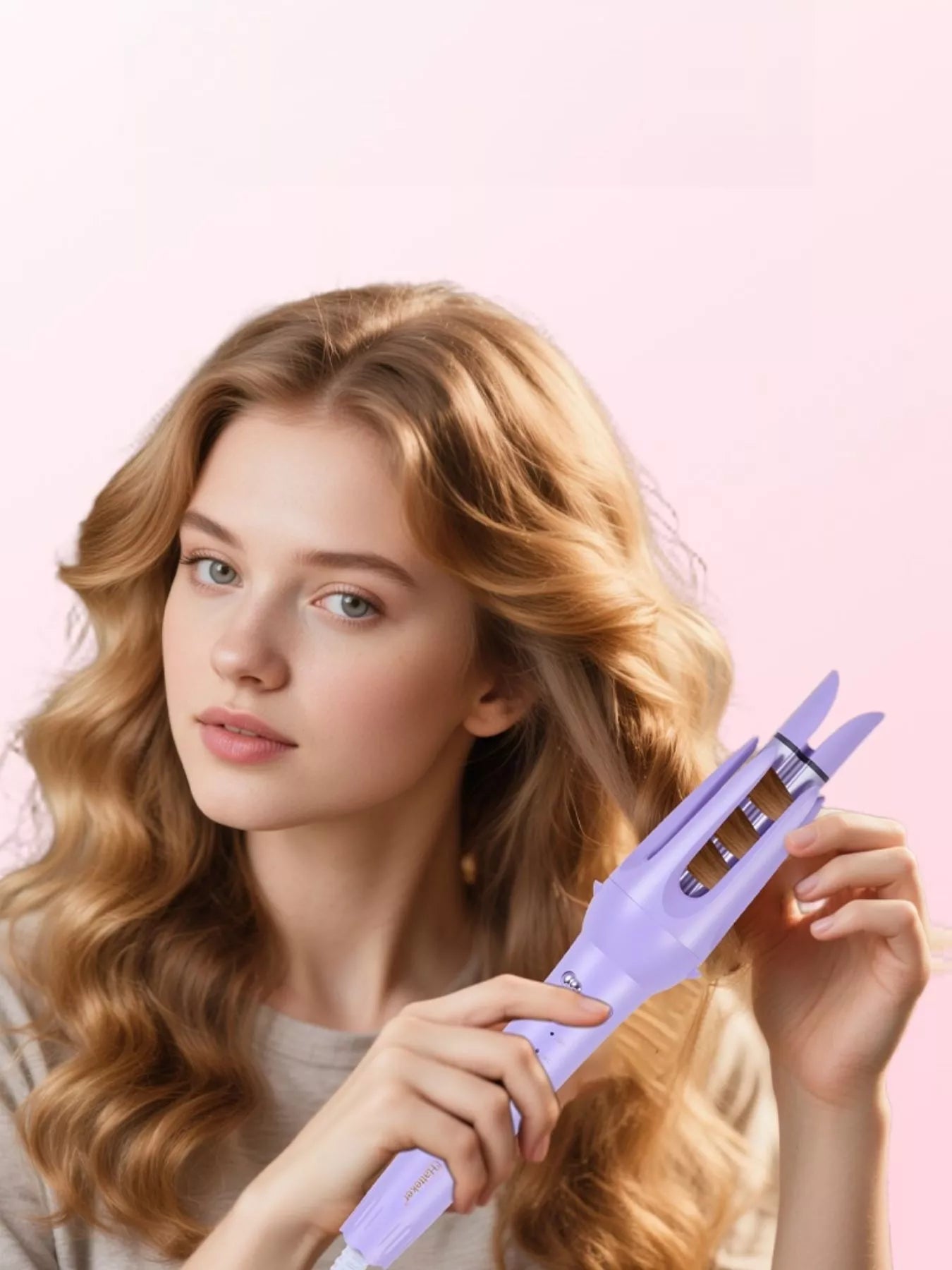 2 - in - 1 Automatic Rotating Ceramic Curling Iron - Loving It Shop