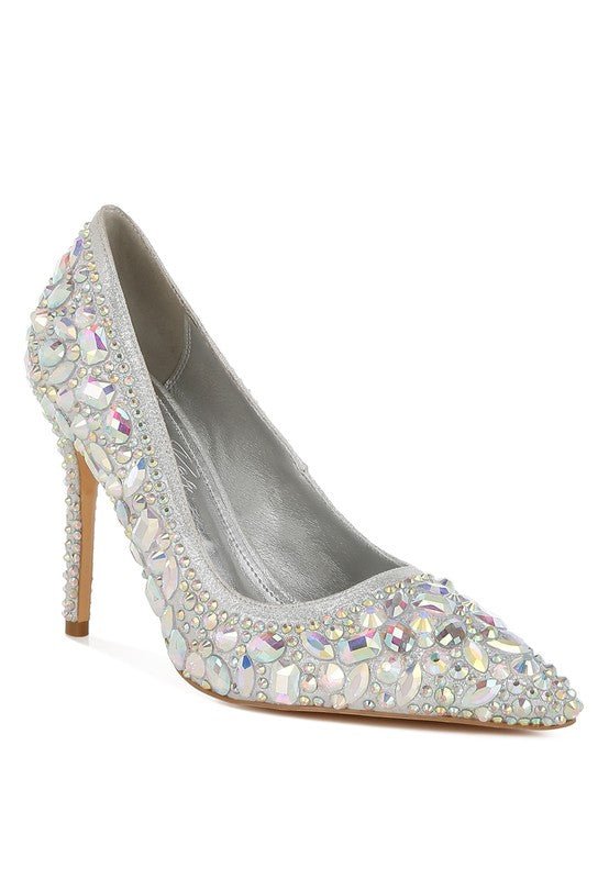 Iceout Diamante & Rhinestone Embellishments Pumps - Loving It Shop