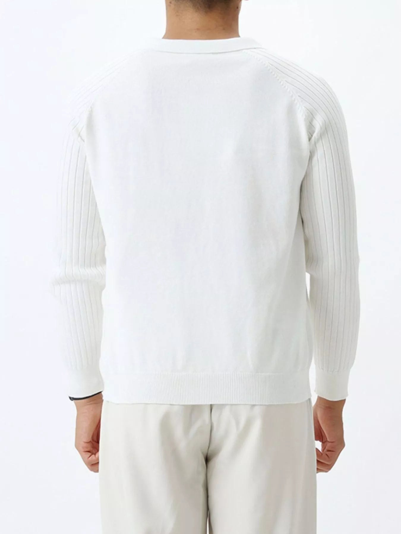 Men's Plus Size Classic Fit Ribbed Sleeve Knit Top - Loving It Shop