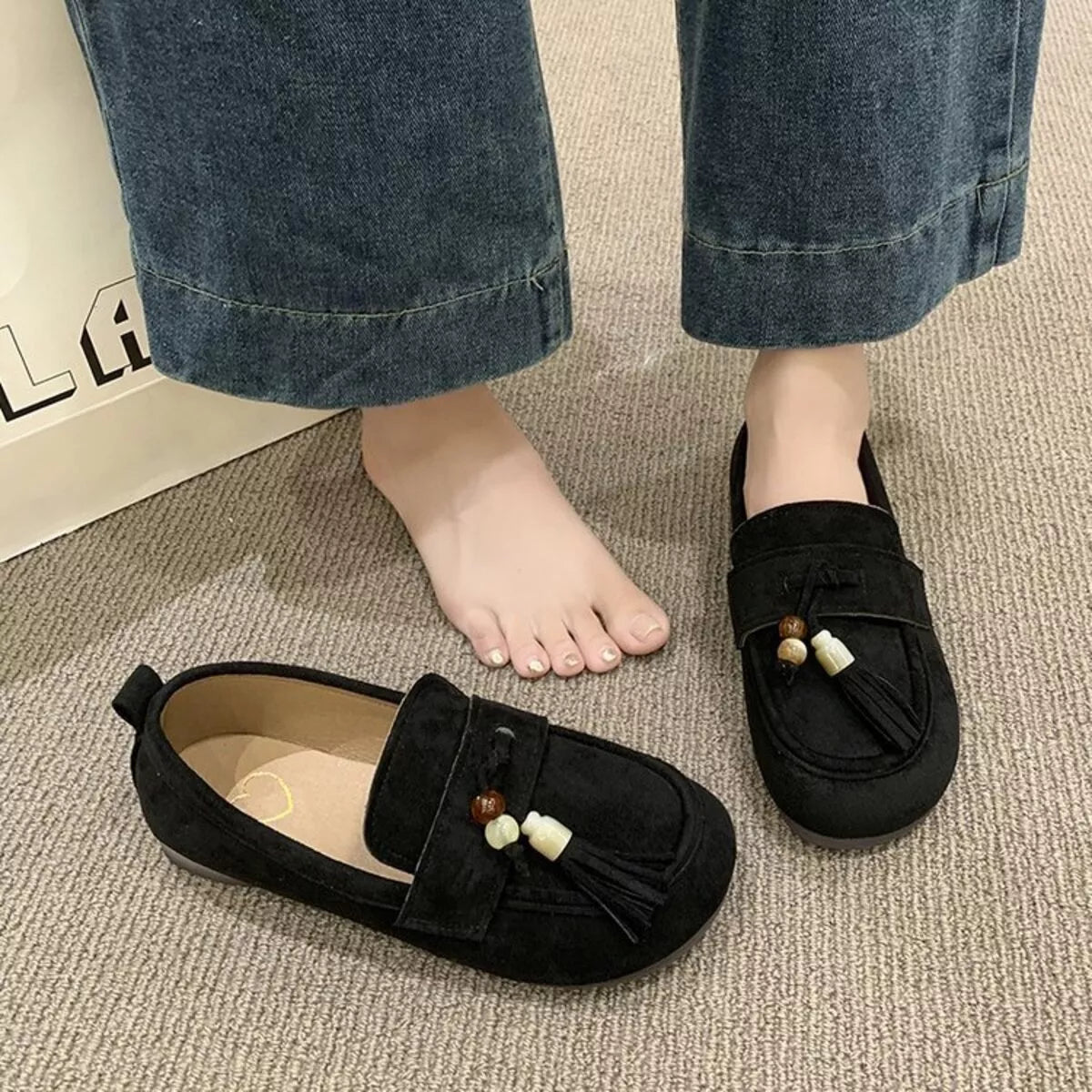 Tassel Round Toe Slip - Ons - Loving It Shop