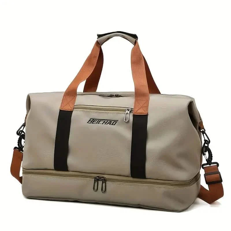 Nylon Duffel Bag for Travel – Large Capacity, Foldable, Shoe Compartment – Men &amp; Women