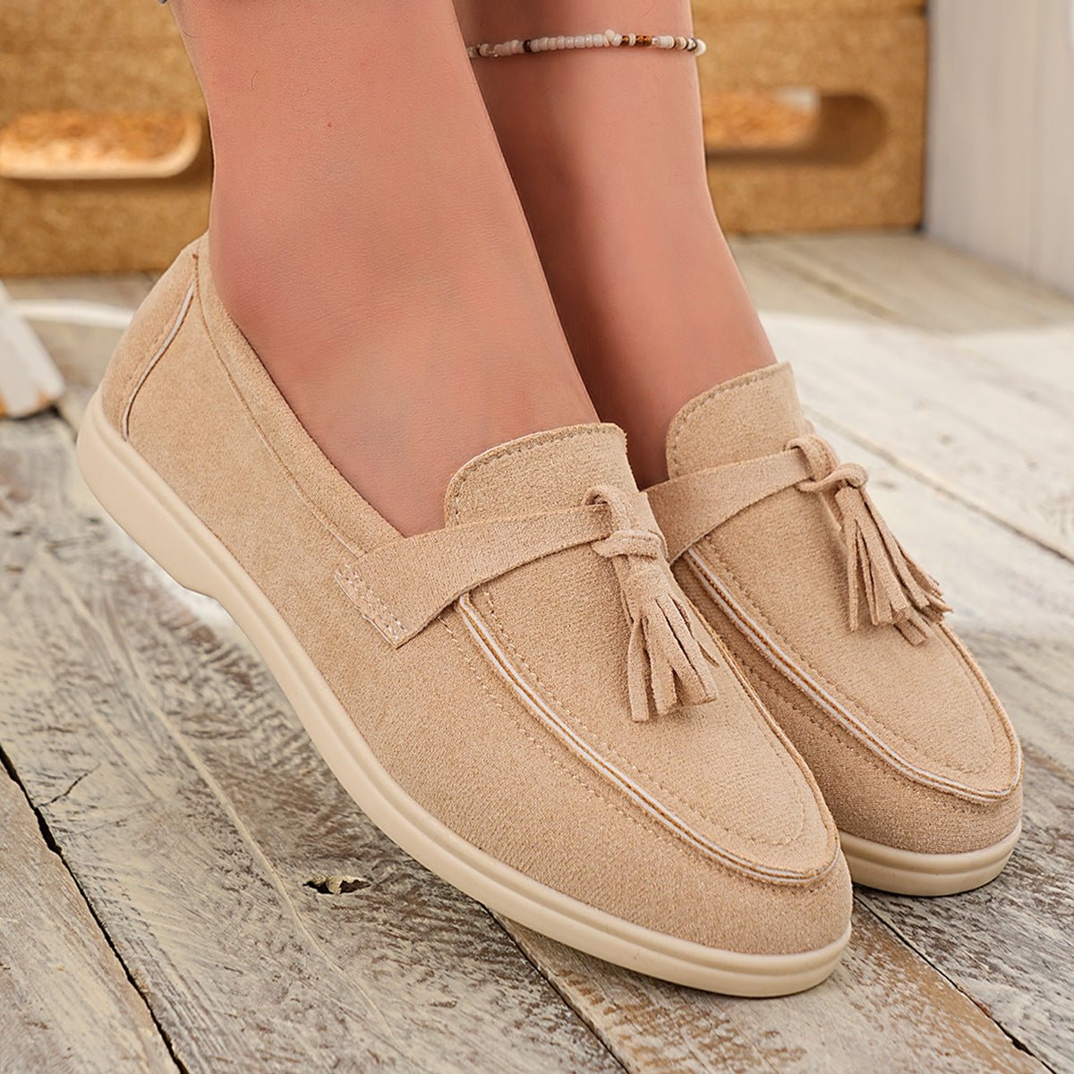 Tassel Round Toe Slip - Ons - Loving It Shop