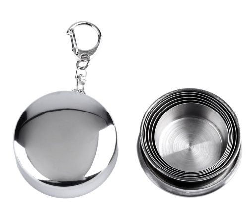 Stainless Steel Camping Folding Water Bottle &amp; Cup