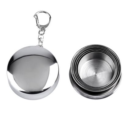 Stainless Steel Camping Folding Water Bottle &amp; Cup