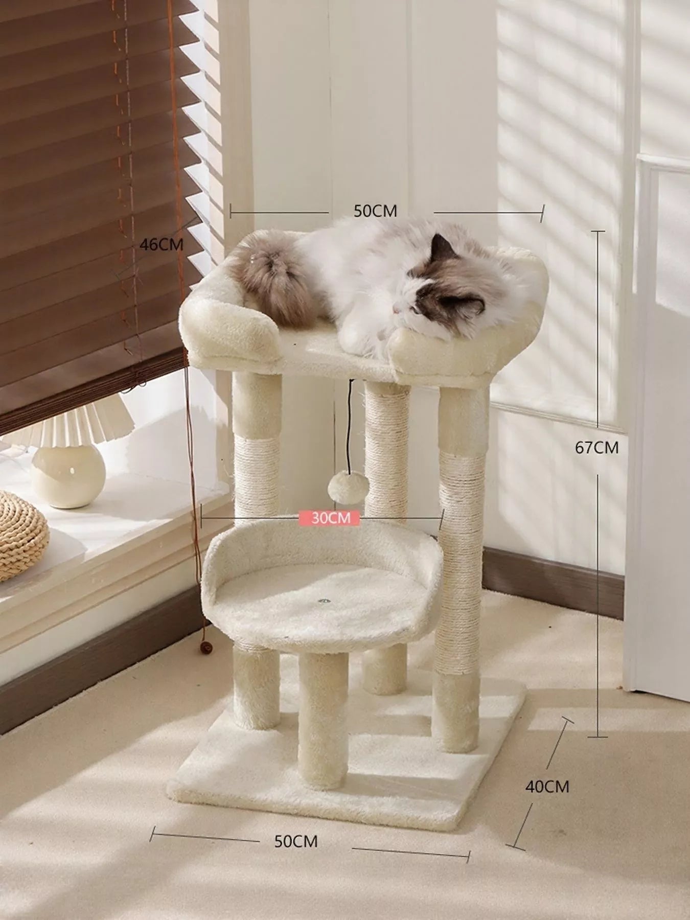 Plush Cat Tree Condo with Scratching Posts - Loving It Shop