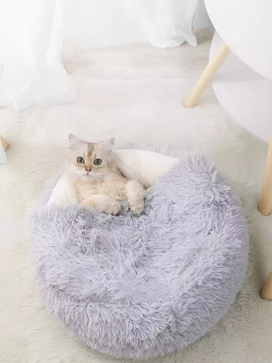 Round Plush Calming Pet Nest - Loving It Shop