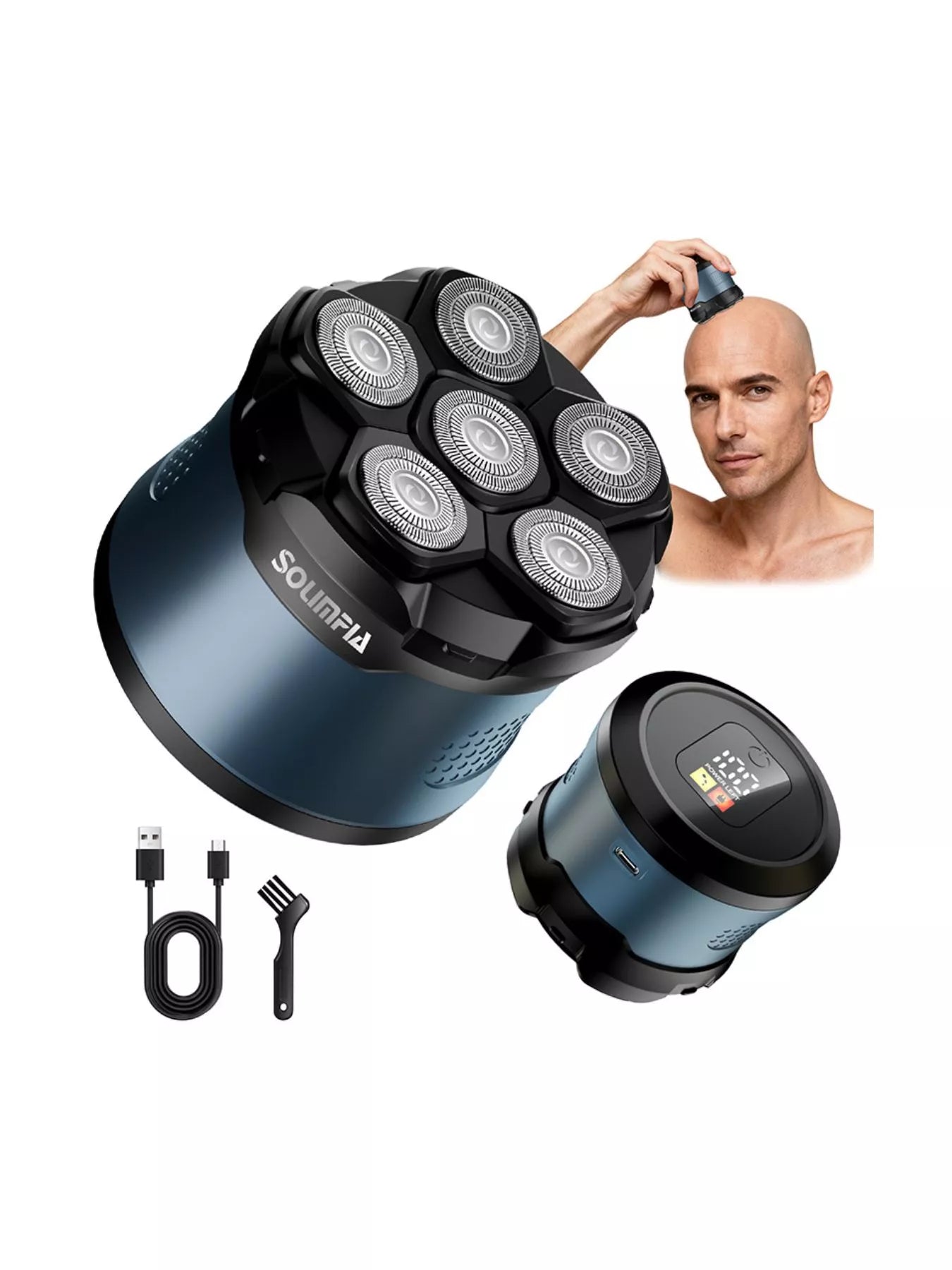 6 - Blade Rechargeable Head Shaver - Loving It Shop