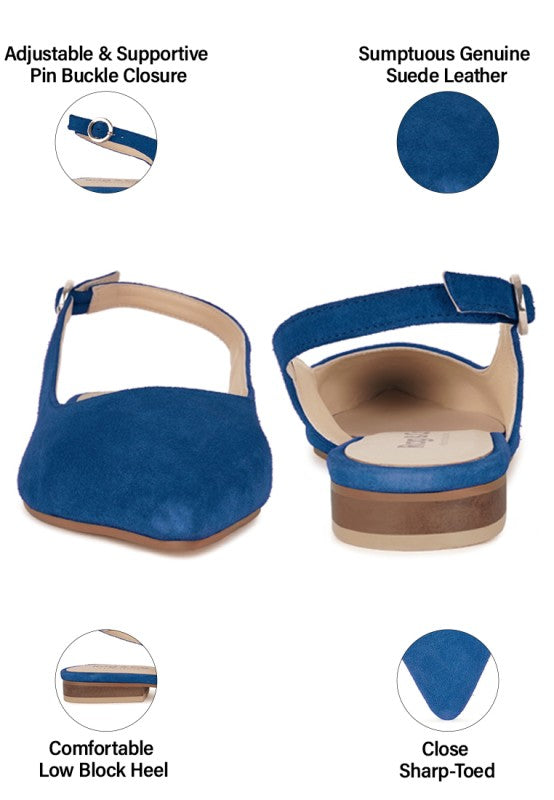 Hocane Genuine Soft Leather Slingback Sandals