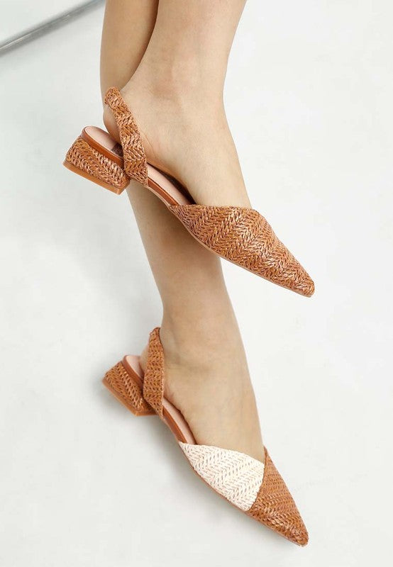 Kinjay Pointy Toe Slingback Sandals