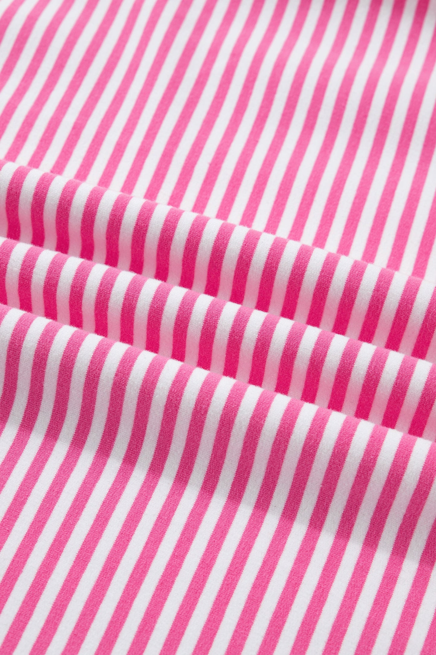 Pink Stripe Oversize Mock Neck Sweatshirt and Shorts Set
