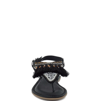 Risha Genuine Leather Tassel Sandals