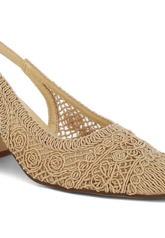 Tolina Woven Design Slingback Sandals - Loving It Shop