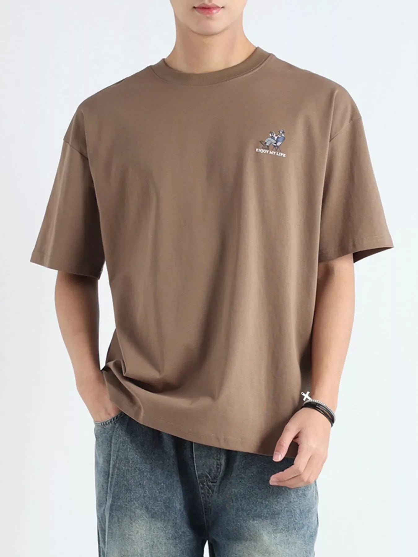 Men's Plus Size Graphic Relaxed Fit T-Shirt - Loving It Shop