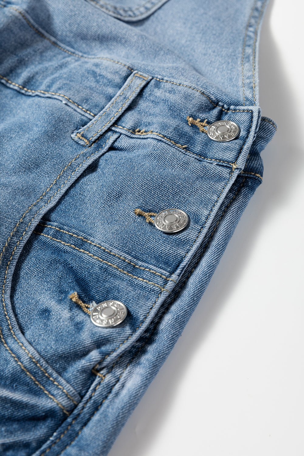 Dusk Blue Adjustable Buckle Barrel Denim Overalls - Loving It Shop