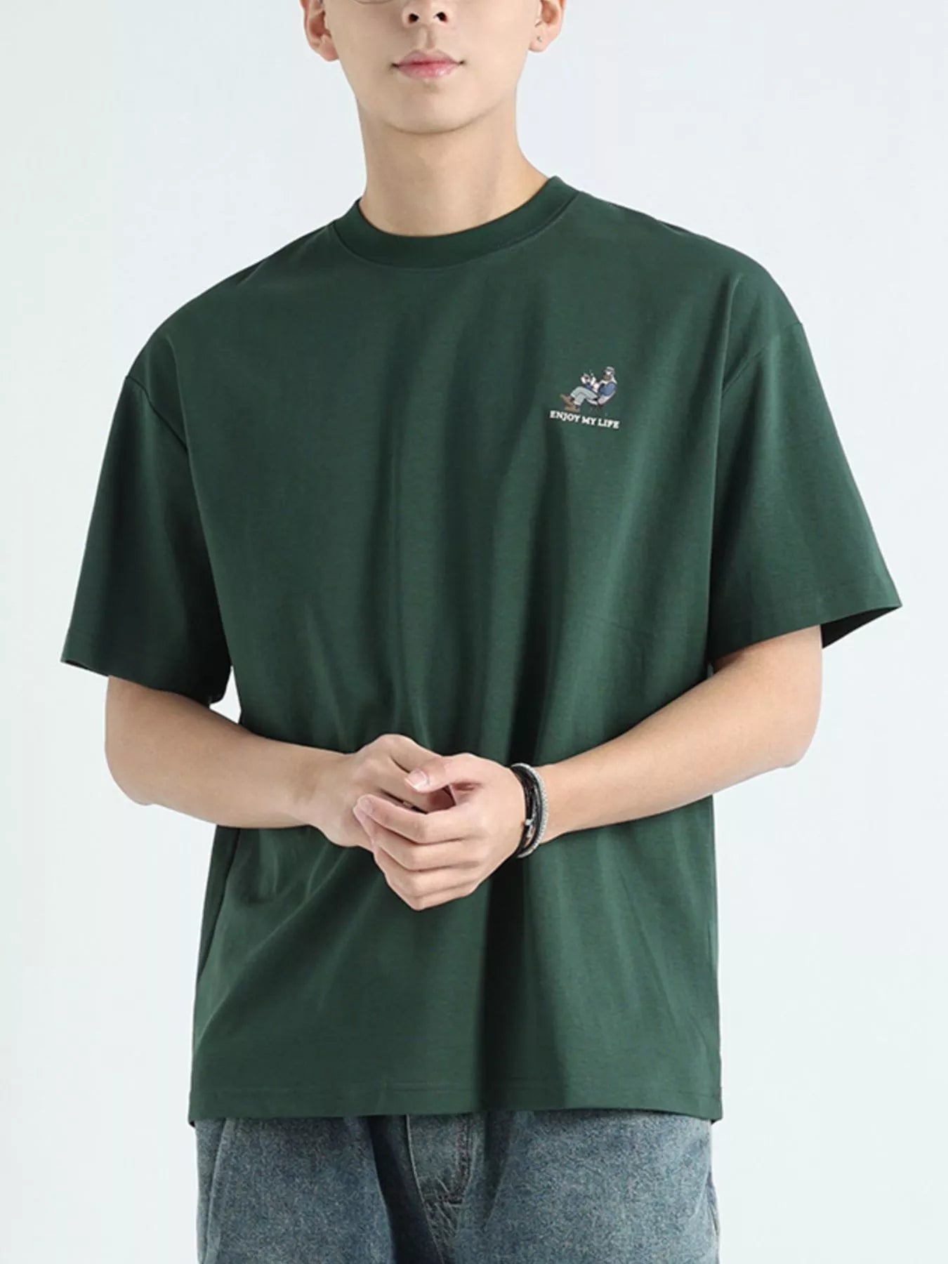 Men's Plus Size Graphic Relaxed Fit T-Shirt - Loving It Shop