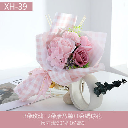 Eternal Rose Soap Flower Gift for Mother&