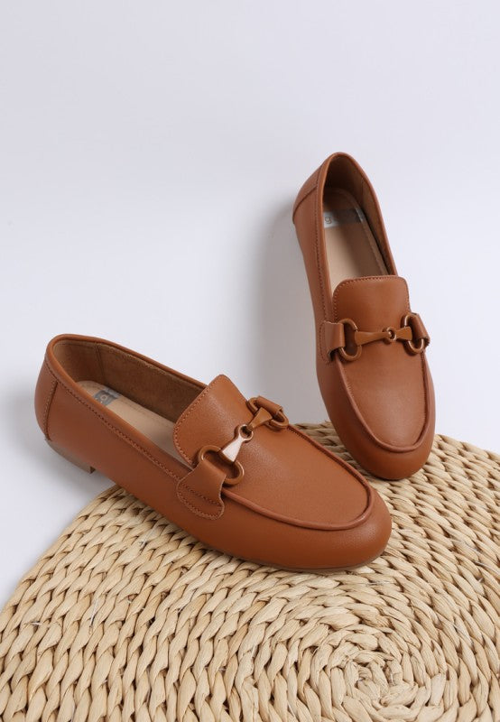 Taranis Monochromatic Horsebit Loafers