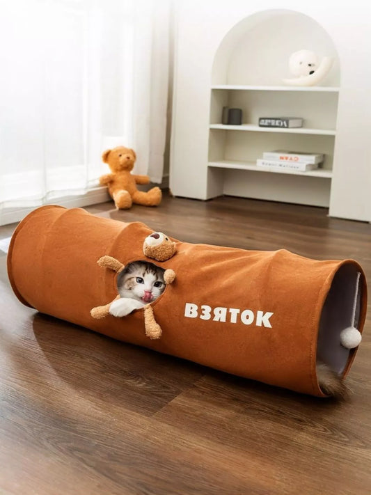 Foldable Cat Tunnel Toy - Loving It Shop