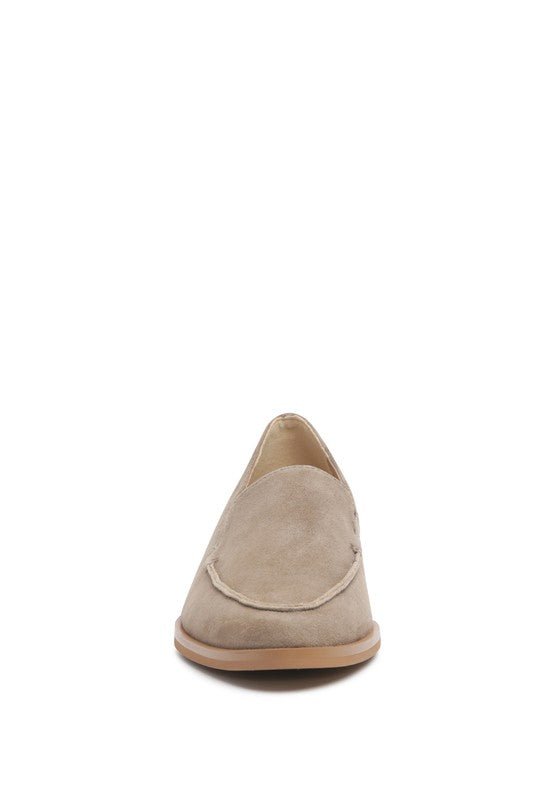 Anna Suede Leather Loafers - Loving It Shop