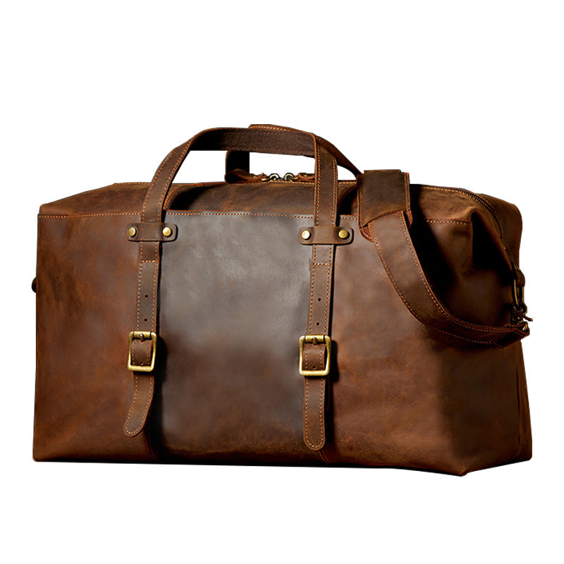 Genuine Leather Large-capacity Luggage Bag Men&