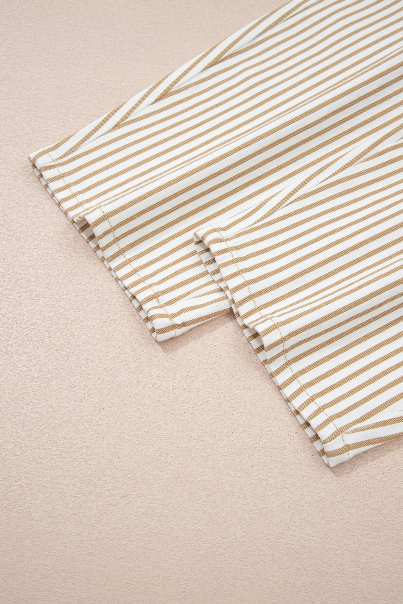Khaki Stripe Casual Barrel Jeans - Loving It Shop