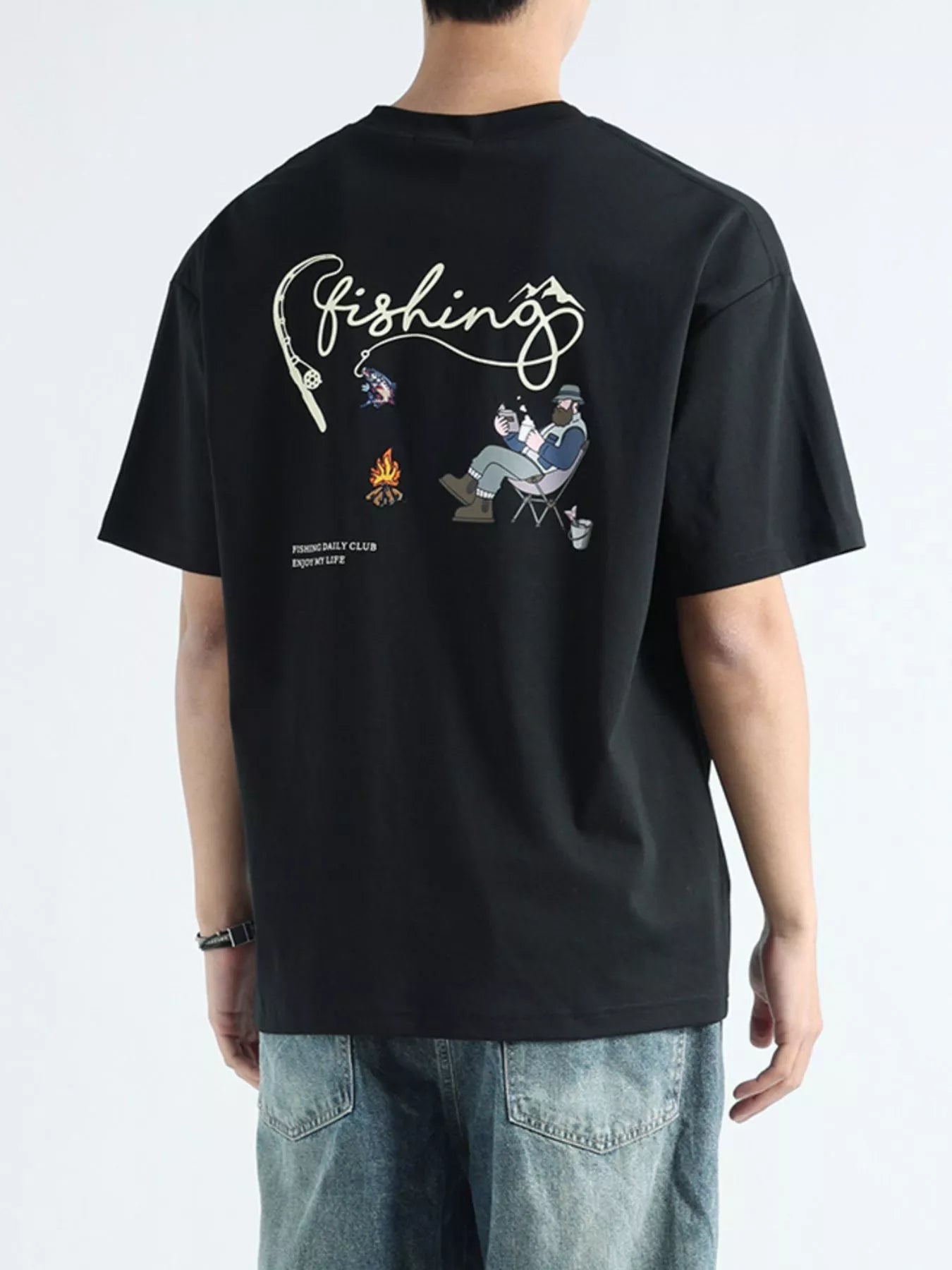 Men's Plus Size Graphic Relaxed Fit T-Shirt - Loving It Shop