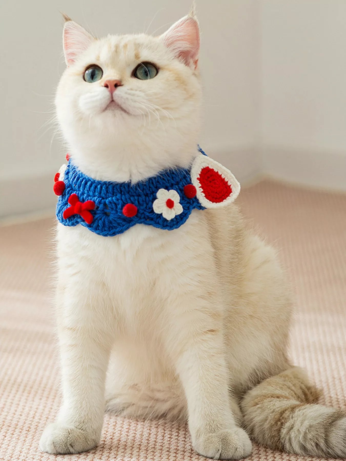 Knitted Floral Pet Collar - Loving It Shop