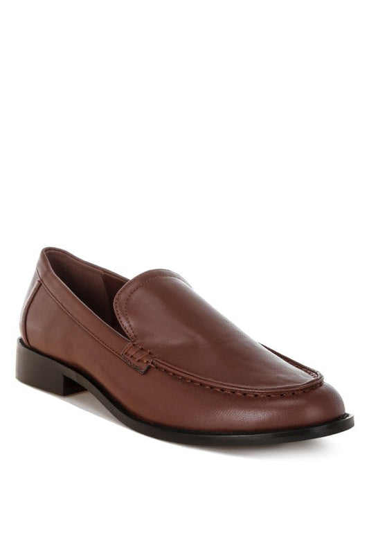 Ninto Low Heel Pleather Loafers