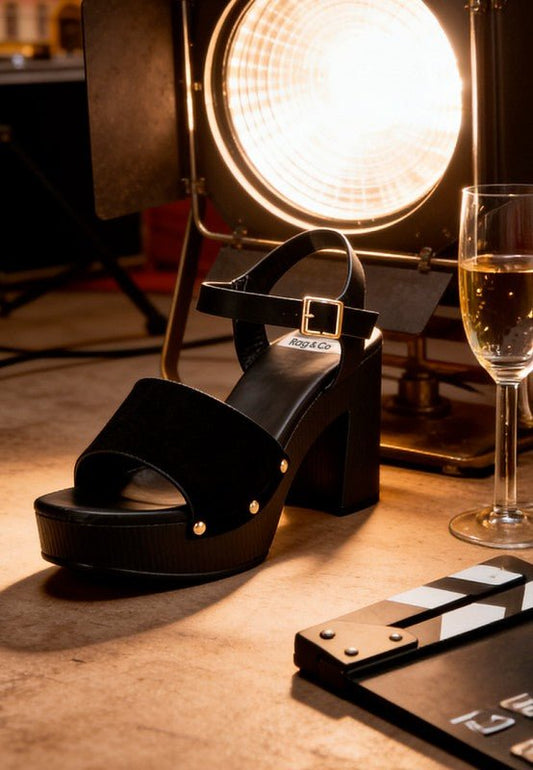 Daniela Genuine Suede Leather High Block Sandals - Loving It Shop