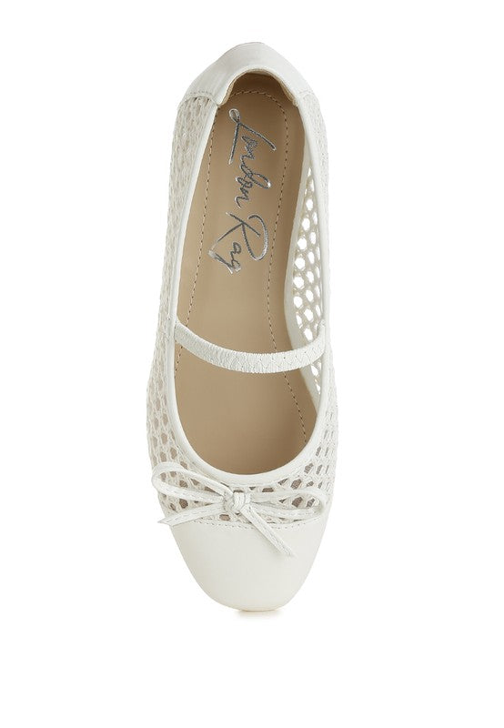 Omela Woven Bow Detail Ballerinas