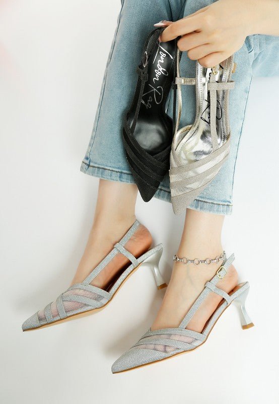 Daldra Kitten Heel Slingback Sandals - Loving It Shop