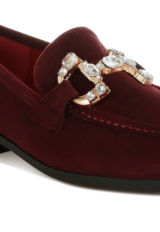 Maestro Diamante Embellished Horsebit Loafers - Loving It Shop