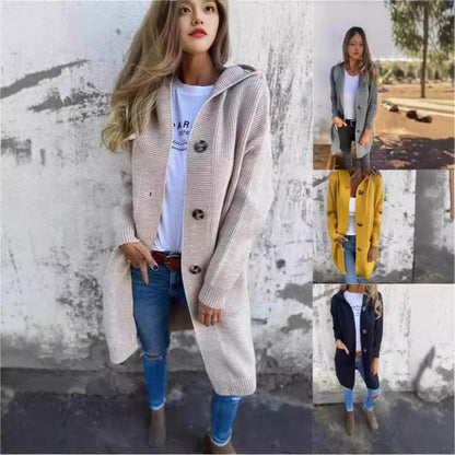 Mid-length Sweater Cardigan Women&