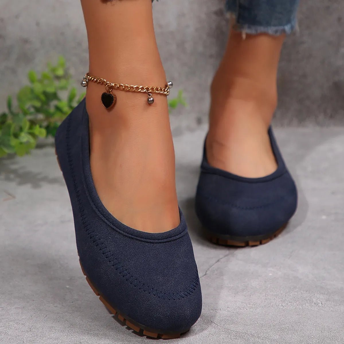 Round Toe Flat Slip - Ons - Loving It Shop