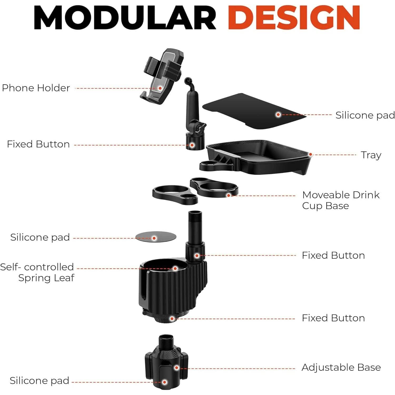 5-in-1 Car Organizer &amp; Cup Holder
