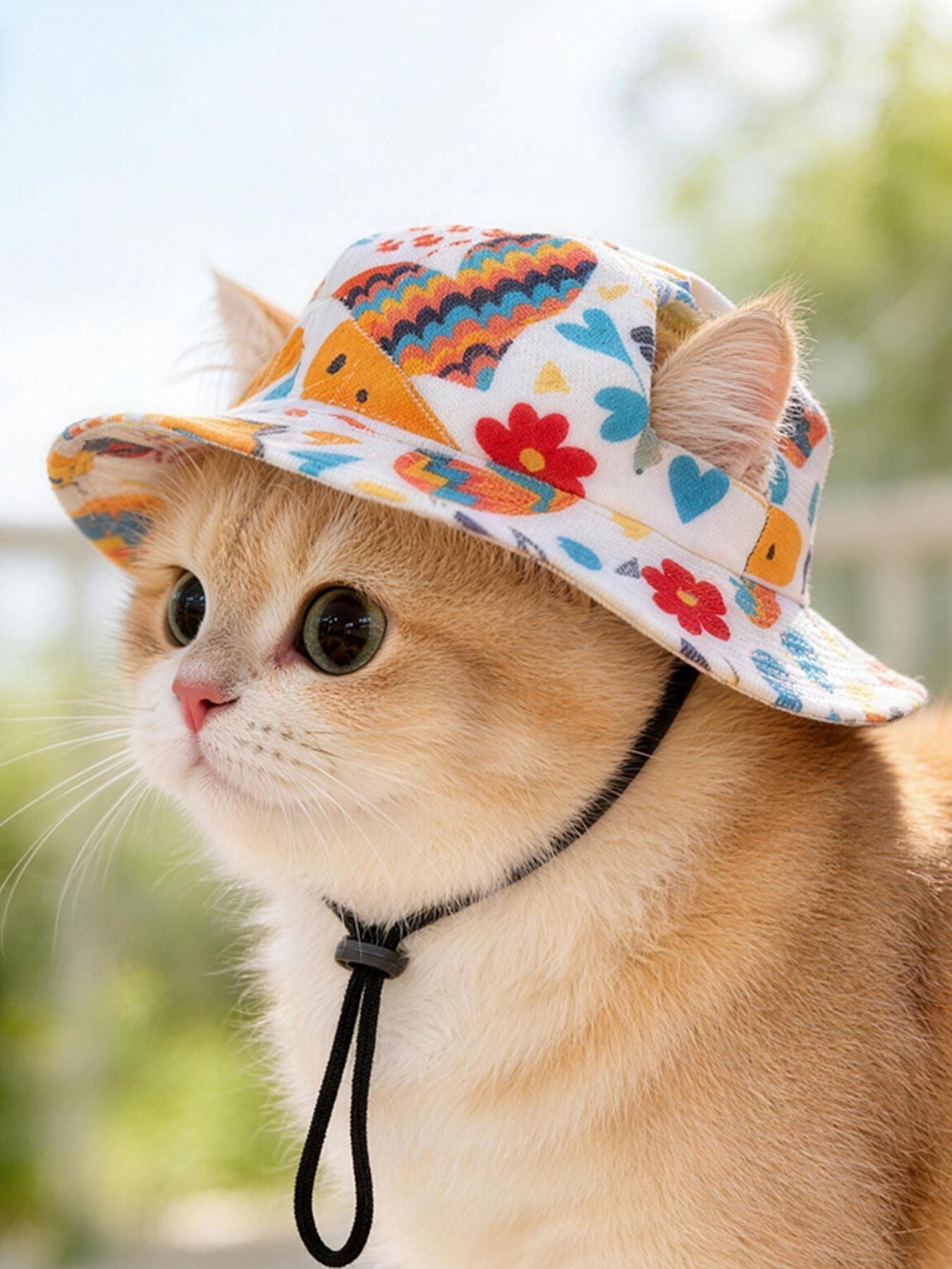 Adjustable Chin Strap Pet Bucket Hat - Loving It Shop