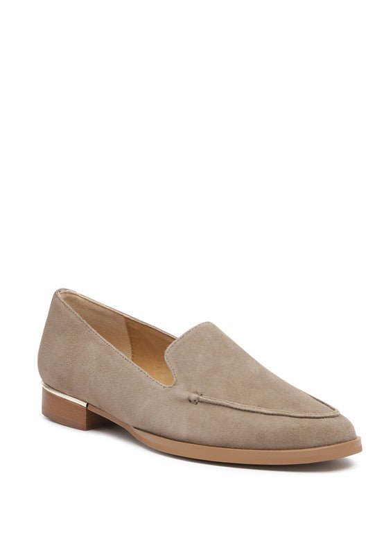 Anna Suede Leather Loafers - Loving It Shop