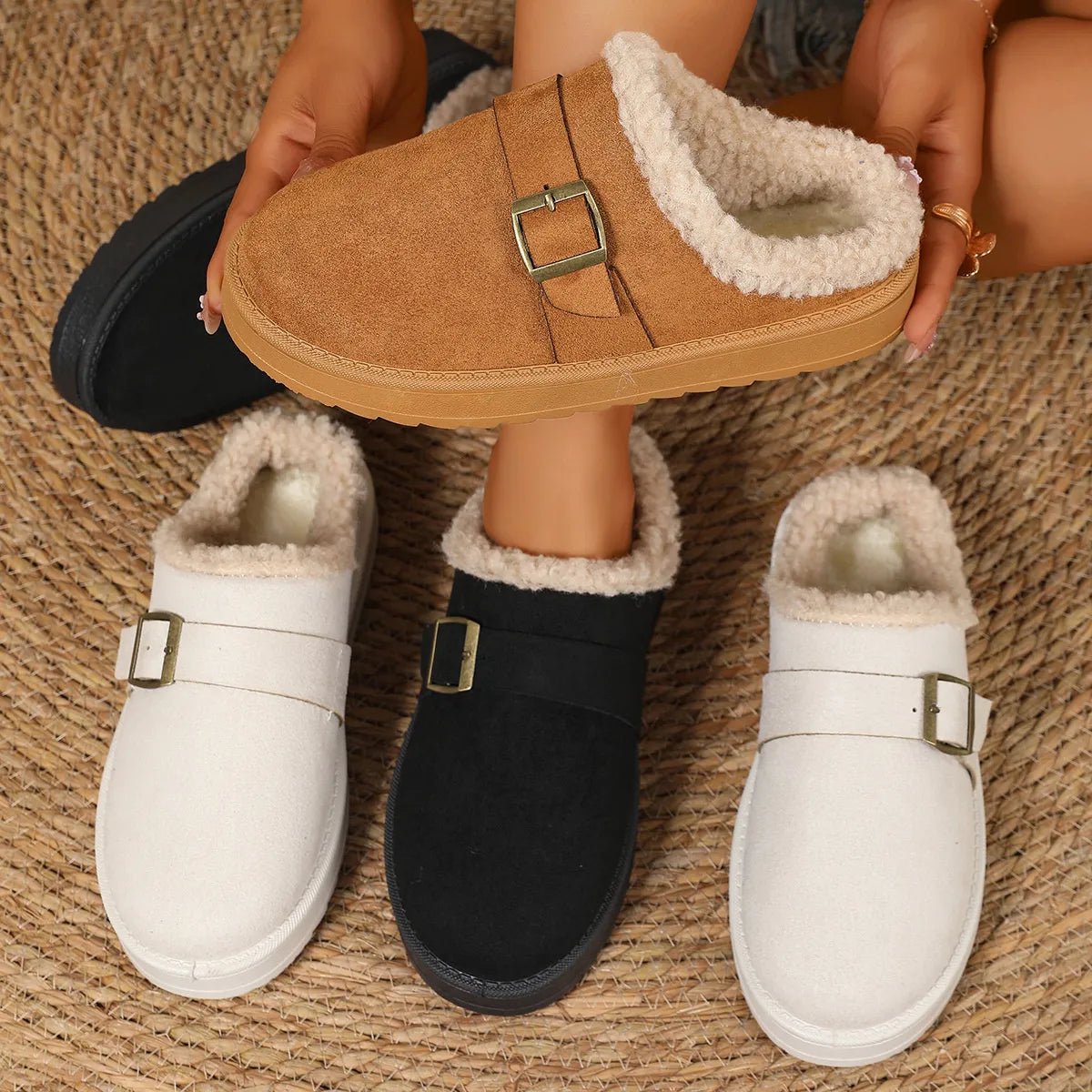 Round Toe Platform Slippers - Loving It Shop
